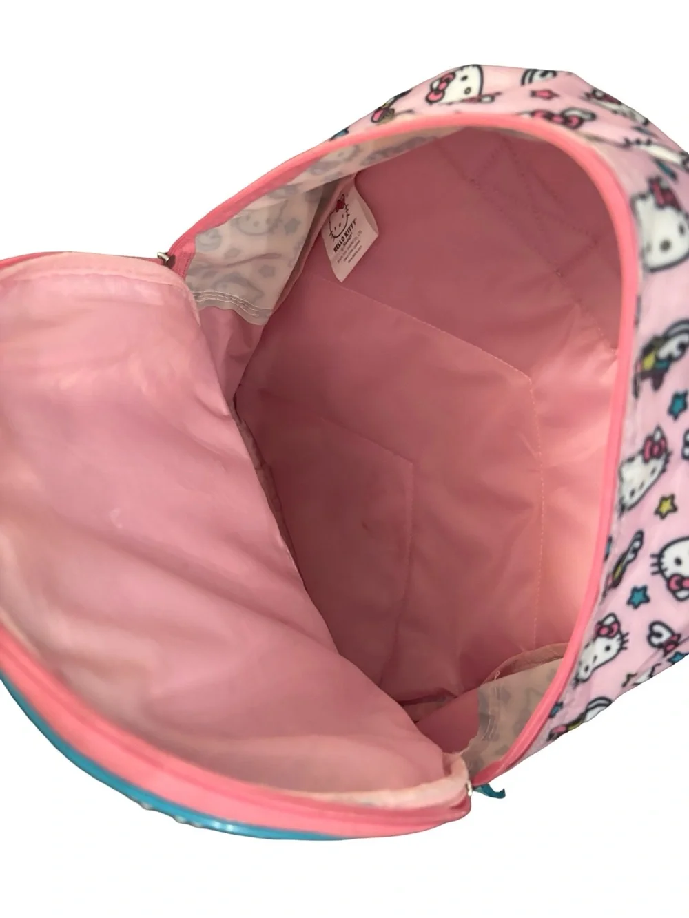 Hello Kitty Pink & Aqua Sequin Backpack with Character Print
